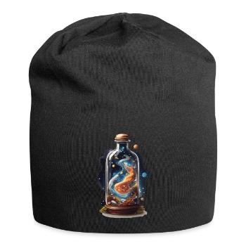 Univers en bouteille Esthétique de Style Bohème - Bonnet en jersey - noir - Devant
