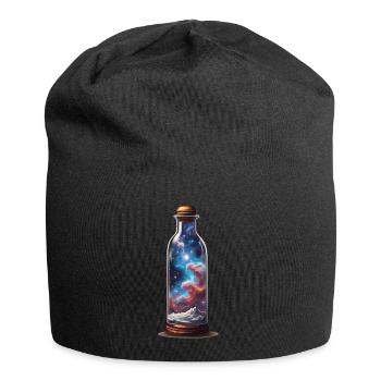 Univers en bouteille Esthétique de Style Bohème - Bonnet en jersey - noir - Devant