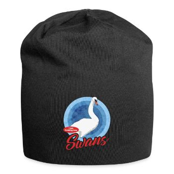 Swan Swan Lover Swans Gift - Jersey Beanie - black - Front