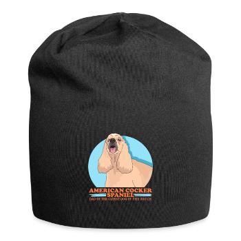 American Cocker Spaniel papa chiens cadeau - Bonnet en jersey - noir - Devant