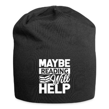 Reading Maybe Reading Will Help - Jersey Beanie - black - Front