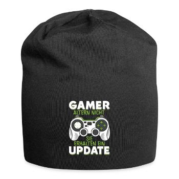 GAMER altern nicht sie erhalten ein UPDATE - Jersey-Beanie - Schwarz - Vorne