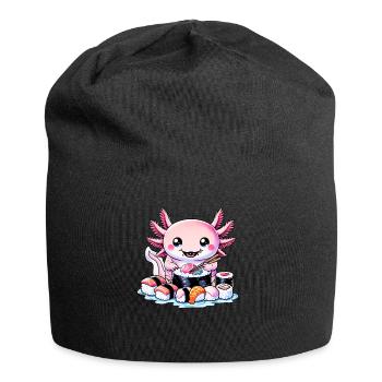 Axolotl- Und Sushi-liebhaber, Japanische - Jersey-Beanie - Schwarz - Vorne