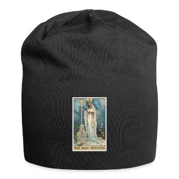 Tarotkarte The High Priestess Die Hohepriesterin - Jersey-Beanie - Schwarz - Vorne
