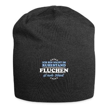 Retirement Pensioner Pensioner Swearing - Jersey Beanie - charcoal grey - Front