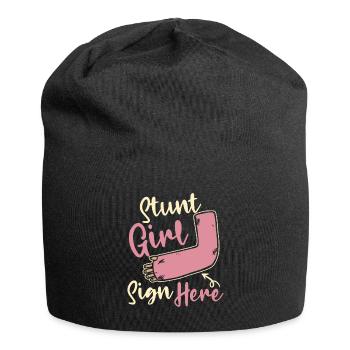 Cascadeur fille signe ici os cassé doigt cassé - Bonnet en jersey - noir - Devant