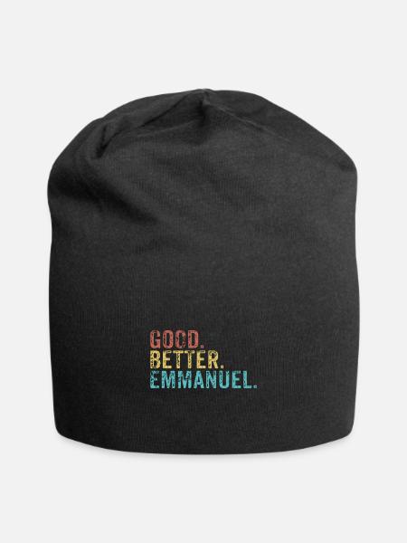 Good better Emmanuel - Jersey-Beanie - Schwarz