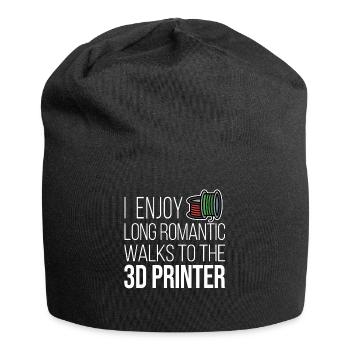 J’aime la marche romantique Imprimante 3D filament CNC - Bonnet en jersey - noir - Devant