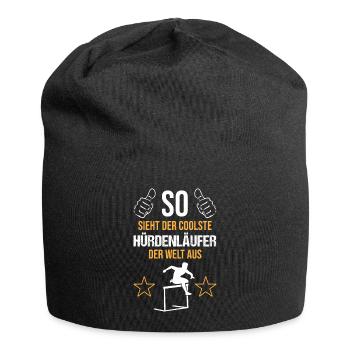 Weltbester Hürdenläufer Coolness Pur - Geschenk - Jersey-Beanie - Schwarz - Vorne