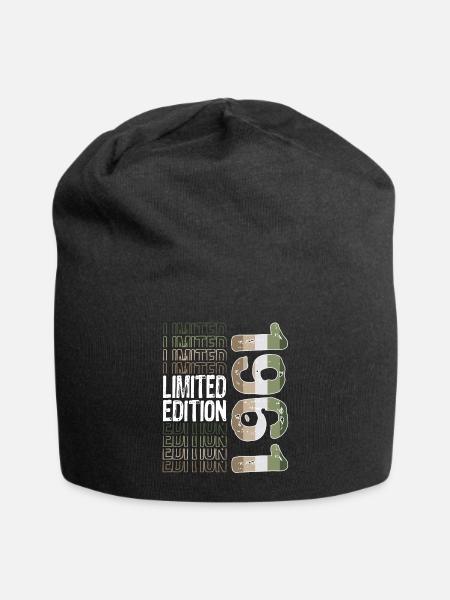 Limited Edition seit 1961 Geburtstag Vintage 1961 - Jersey-Beanie - Schwarz