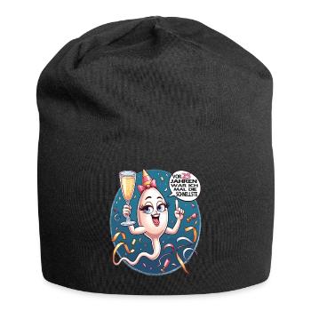 Il y a 25 ans, j’étais la femme la plus rapide - Bonnet en jersey - noir - Devant