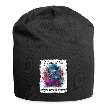 Le silence est la plus grande arme du ninja - Bonnet en jersey - noir - Devant