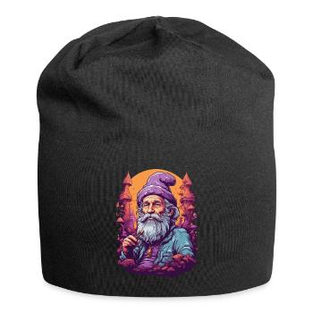 Old Dude Vivid Colors Psychedelic Forest Mushrooms - Jersey Beanie - black - Front