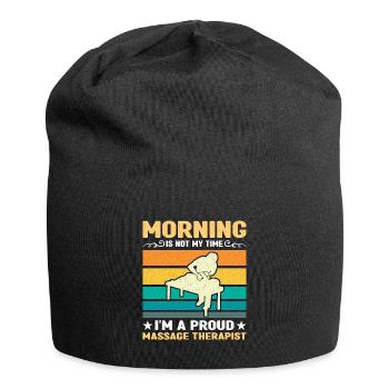 Massothérapeute Le matin n’est pas mon heure Physio - Bonnet en jersey - noir - Devant