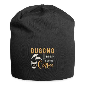 Amateur de dugong avant le café amantin amateur de café - Bonnet en jersey - noir - Devant