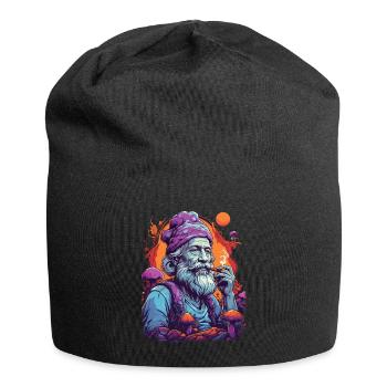 Vivid Colors Forest Mushrooms Music Festival Art - Jersey Beanie - black - Front