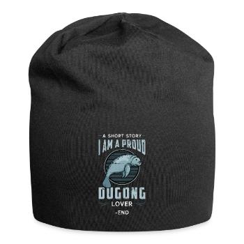 Amoureux du dugong Une histoire courte Je suis un amant de lamantin - Bonnet en jersey - noir - Devant