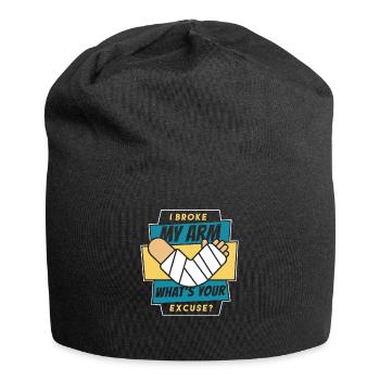 Je me suis cassé le bras, quelle est ton excuse, doigt cassé - Bonnet en jersey - noir - Devant