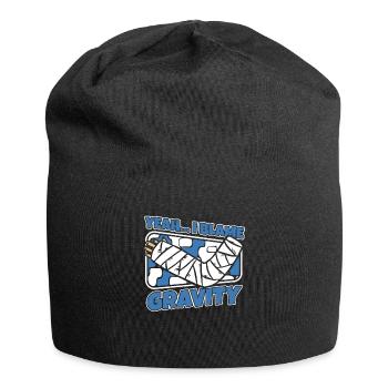 I Blame Gravity Broken Bone Broken Finger Bone - Jersey Beanie - black - Front