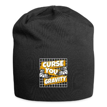 Curse You Gravity Broken Bone Broken Finger Bone - Jersey Beanie - black - Front