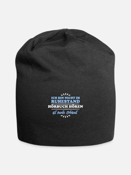 Ruhestand Rentner Pensioner Hörbuch-hören - Jersey-Beanie - Schwarz