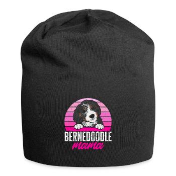 Bernedoodle Dog - Jersey Beanie - black - Front