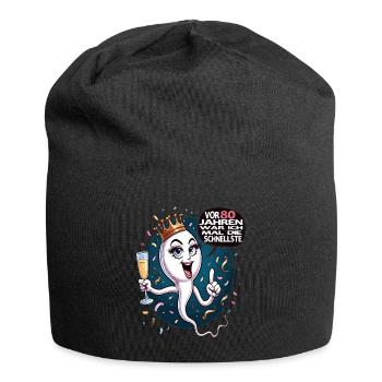 Vor 80 Jahren War Ich die Schnellste Frau - Jersey-Beanie - Schwarz - Vorne