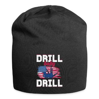 Drill Baby Drill Oil Rig Oilfield Worker - Jersey Beanie - black - Front
