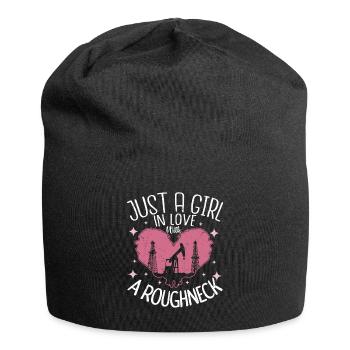 Just A Girl In Love With A Roughneck Oilfield Work - Jersey Beanie - black - Front