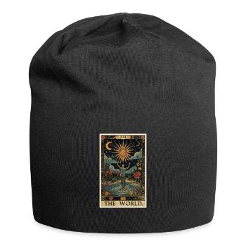 Tarot Cards Tarot Card The World The World - Jersey Beanie - black - Front