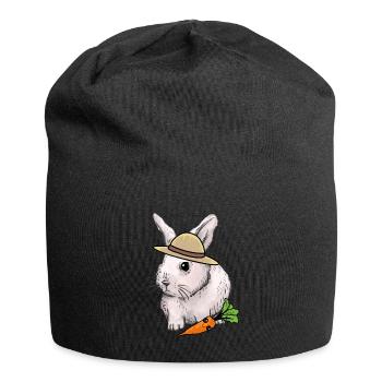 Rabbit, Bunny, Easter Bunny, Kids, Pets, Baby - Jersey Beanie - black - Front
