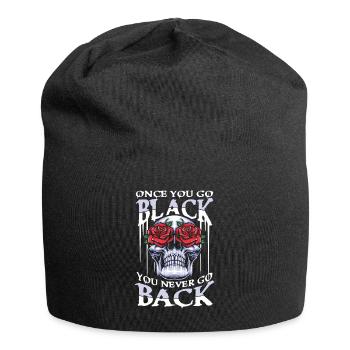 Once You Go Black You Never Go Back für Gothik - Jersey-Beanie - Schwarz - Vorne