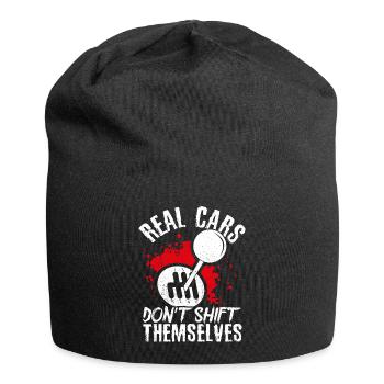 Echte Autos schalten sich nicht selbst Werkzeuge G - Jersey-Beanie - Schwarz - Vorne