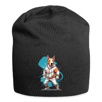 Bull Terrier Streetwear and Fitness Design - Jersey Beanie - black - Front