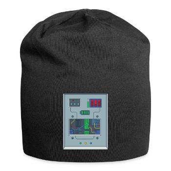Roboter Kostüm Robotik Technik - Jersey-Beanie - Schwarz - Vorne