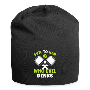 Joueur de pickleball méchant pour lui Pickleball Hommes - Bonnet en jersey - noir - Devant