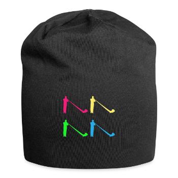 Cadeau coloré de cor des Alpes - variété sonore - Bonnet en jersey - noir - Devant