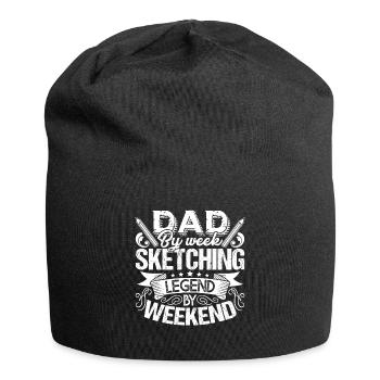 Sketching I'm A Dad And Sketching Legend - Jersey Beanie - black - Front