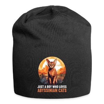 Chat d’Abyssinie Abessinierkatze - Bonnet en jersey - noir - Devant