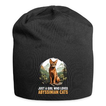 Chat d’Abyssinie Abessinierkatze - Bonnet en jersey - noir - Devant
