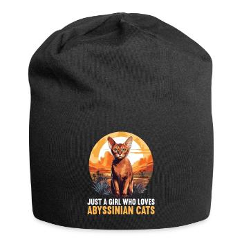 Chat d’Abyssinie Abessinierkatze - Bonnet en jersey - noir - Devant