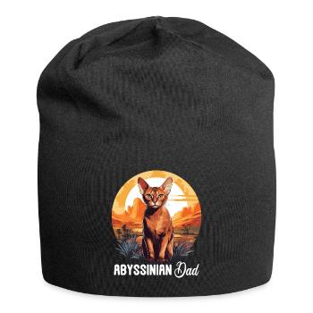 Chat d’Abyssinie Abessinierkatze - Bonnet en jersey - noir - Devant