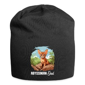 Chat d’Abyssinie Abessinierkatze - Bonnet en jersey - noir - Devant