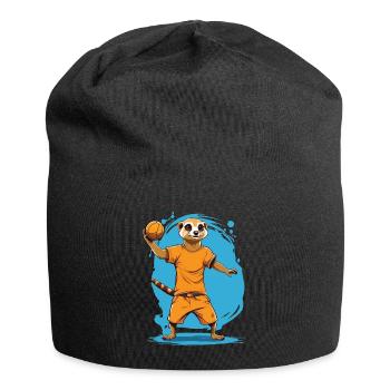 Joueur de handball Meerkat Esthétique Streetwear - Bonnet en jersey - noir - Devant