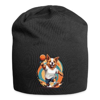 Cute dog handball player streetwear - Jersey Beanie - black - Front