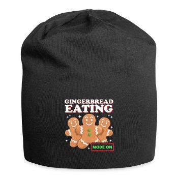 Lebkuchenmänner Lebkuchen Lebkuchenmann Geschenk - Jersey-Beanie - Schwarz - Vorne