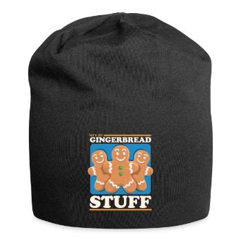 Lebkuchen Lebkuchenmänner Geschenk - Jersey-Beanie - Schwarz - Vorne