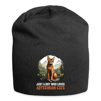 Chat d’Abyssinie Abessinierkatze - Bonnet en jersey - noir - Devant