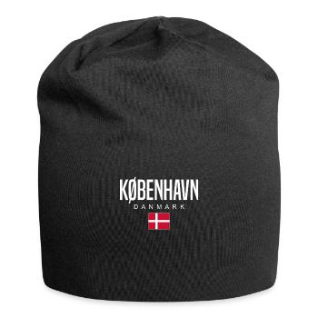 Kopenhagen Dänemark - Jersey-Beanie - Schwarz - Vorne