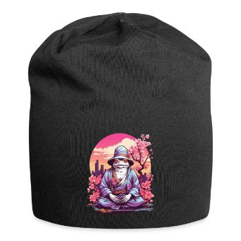 Asia Frog Streetwear Aesthetic Design - Jersey Beanie - black - Front